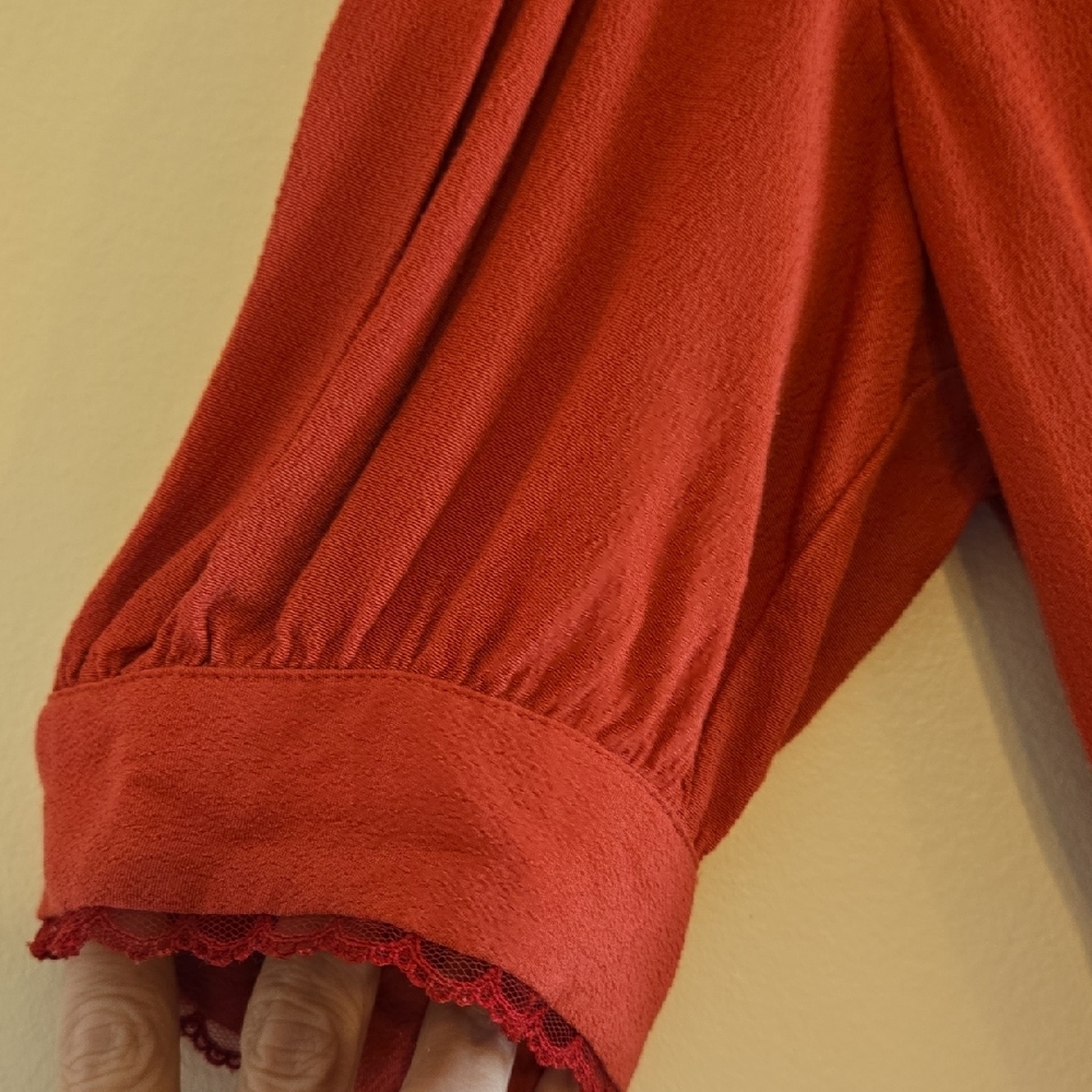 Sunday Best (Aritzia) collared  Red Mini Dress size 2 - Picture 7 of 8